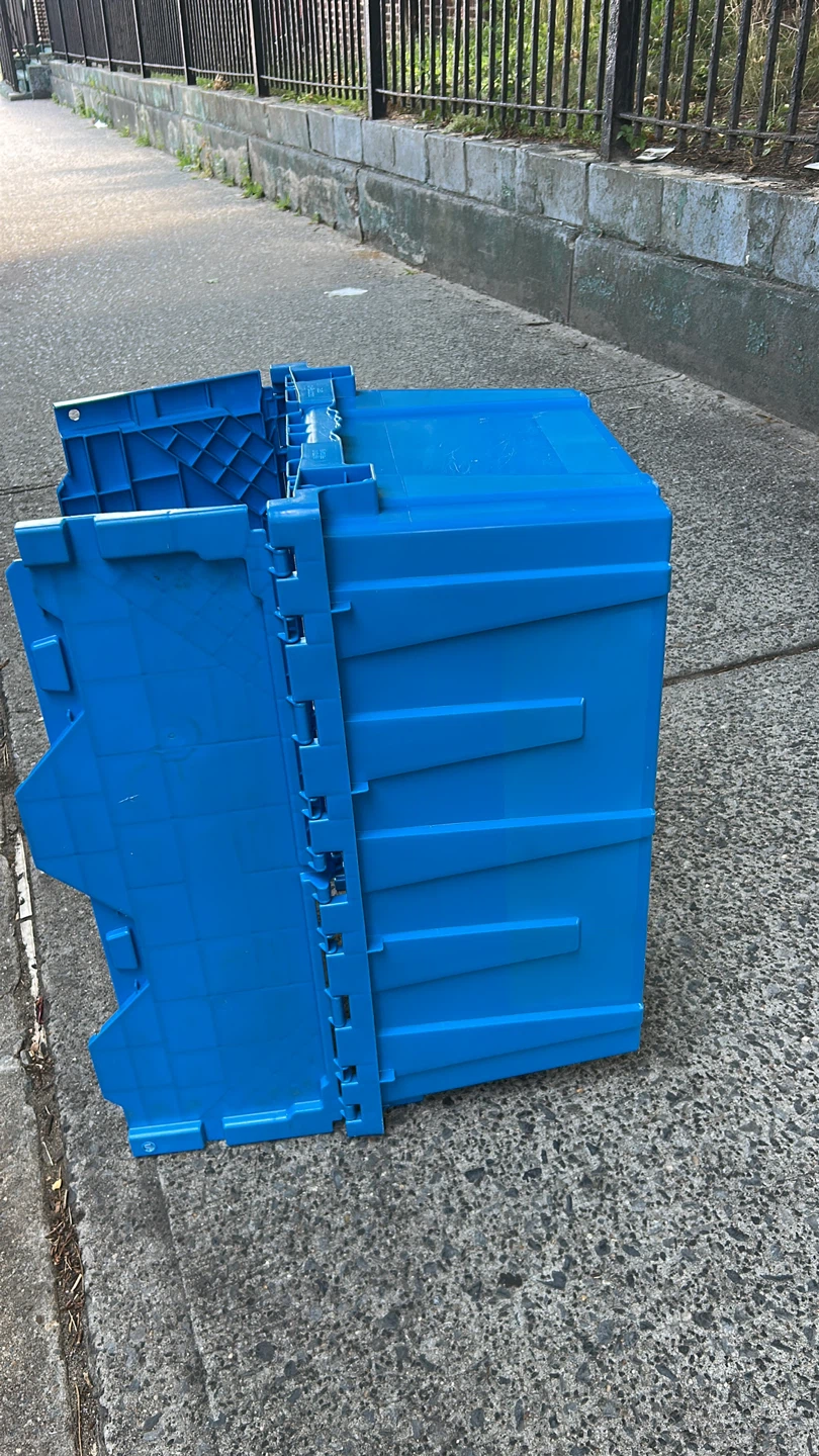Blue Collapsible Storage Bin