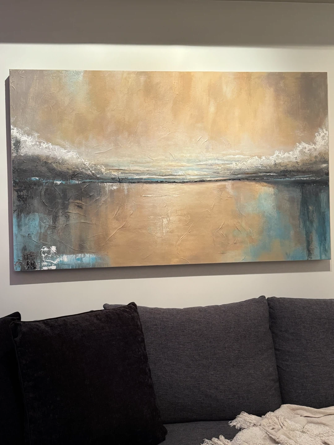 Giant original abstract landscape painting home decor - photo 2