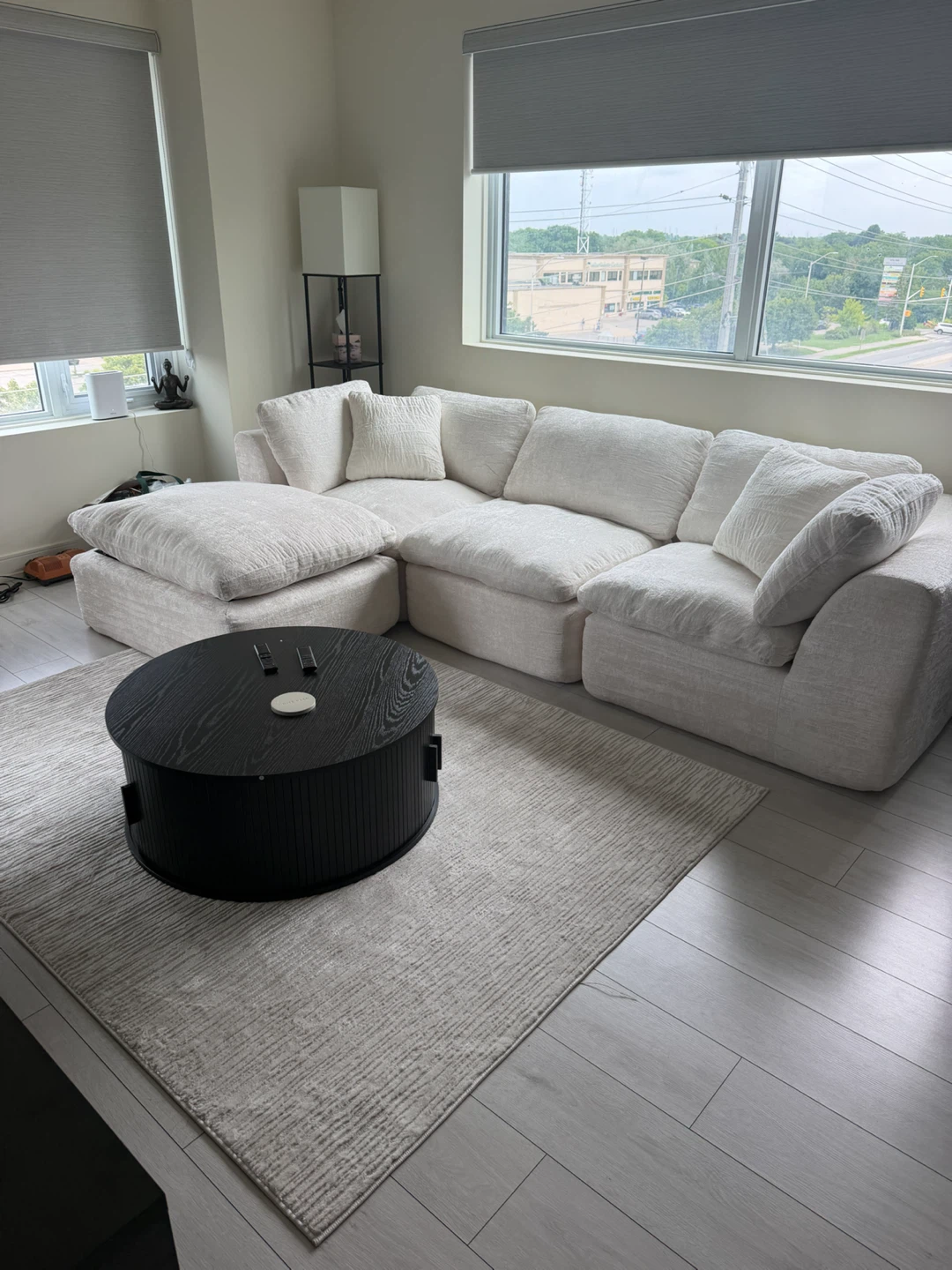 110" Boneless L-Shaped Modular Sectional Sofa
