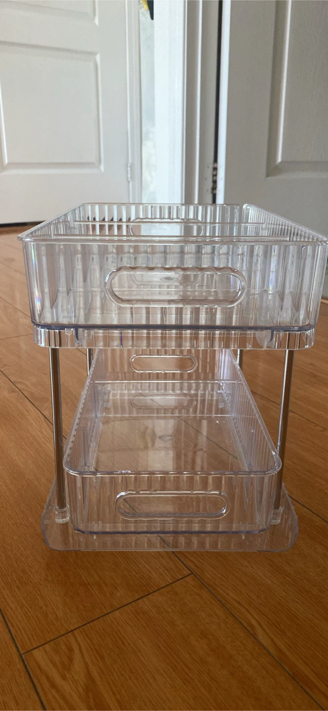 2 Pack Clear Bathroom Organizer with Pull-Out Drawers - photo 5