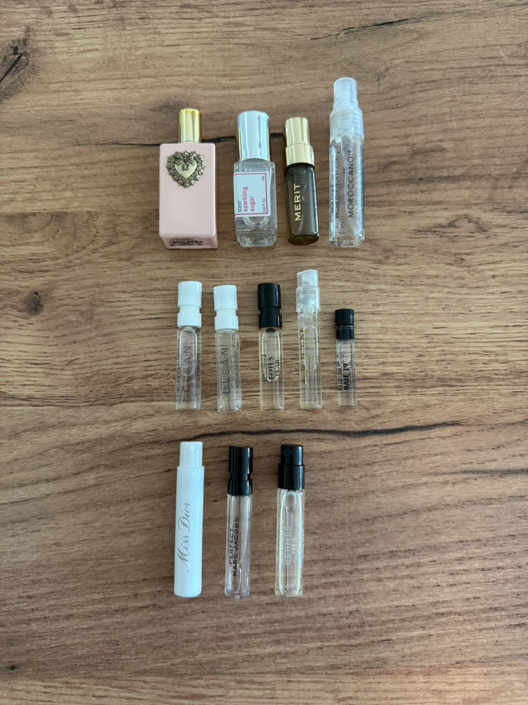 Various perfume samples