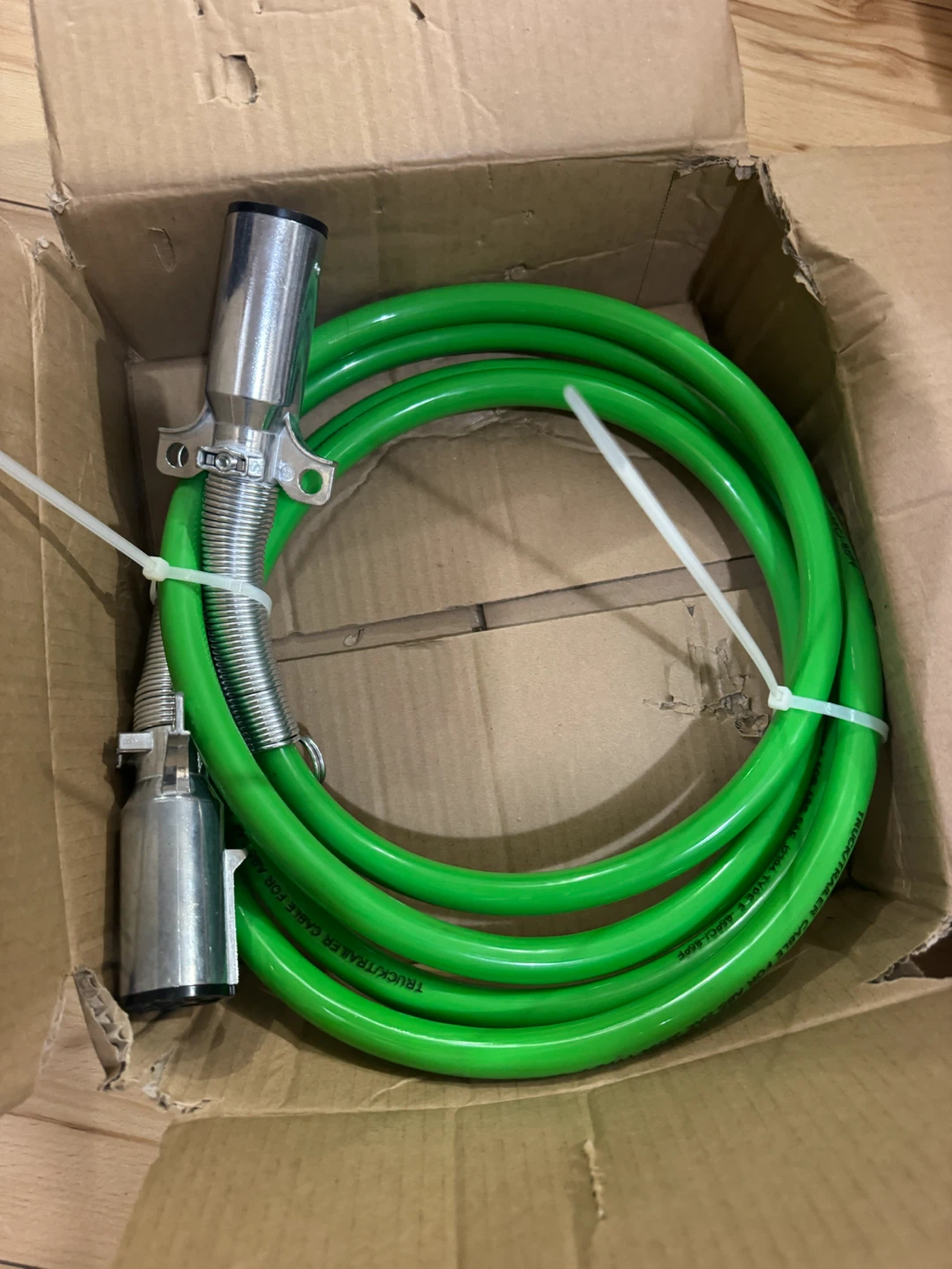 7 Way Trailer Plug Extension Cable - 12 Feet, Green - photo 4