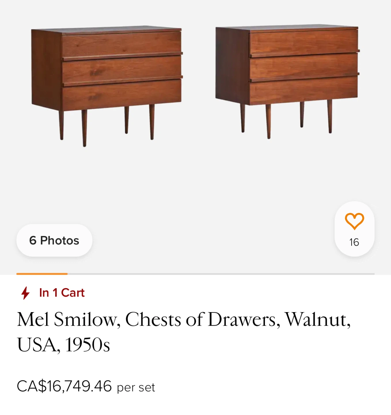 MCM Vintage Teak Dresser with 3 Drawers 🍁