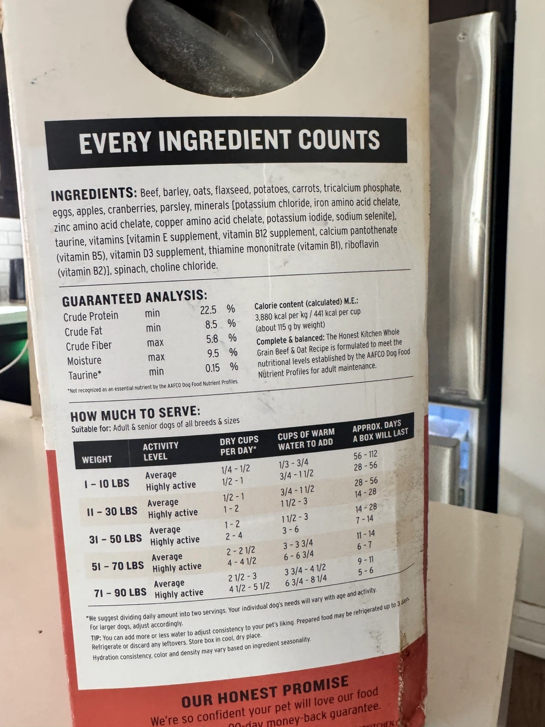 The Honest Kitchen Whole Grain Beef & Oat Recipe Dog Food