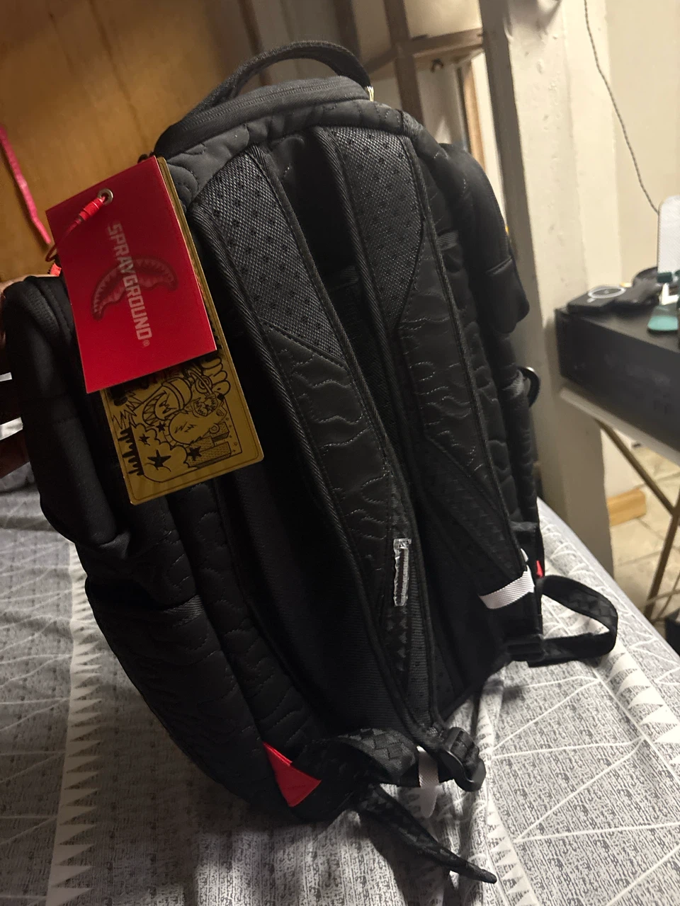 Sprayground Black Quilted Shark Backpack - photo 3