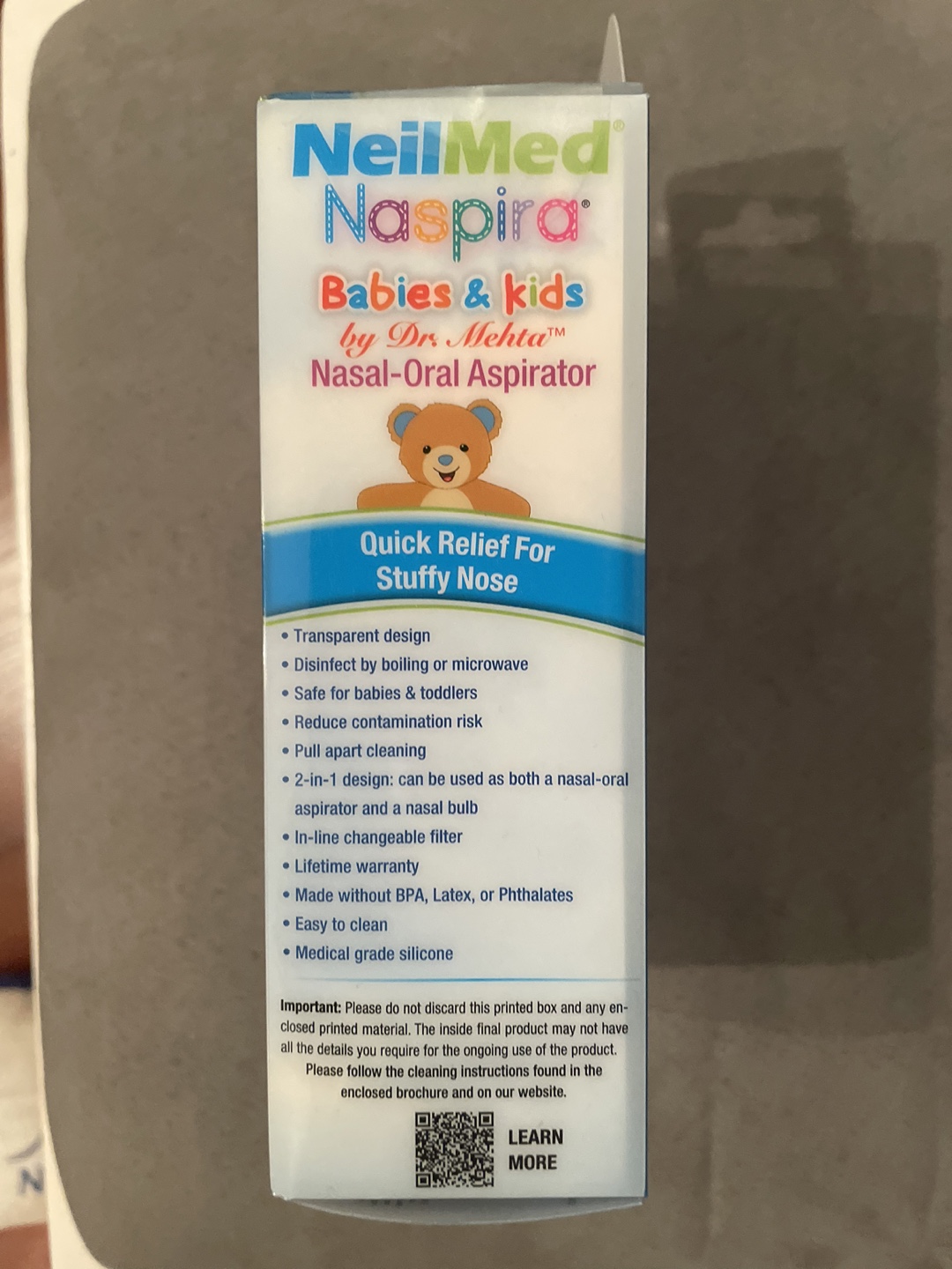 NeilMed NasPira Nasal-Oral Aspirator for Babies & Kids - photo 2