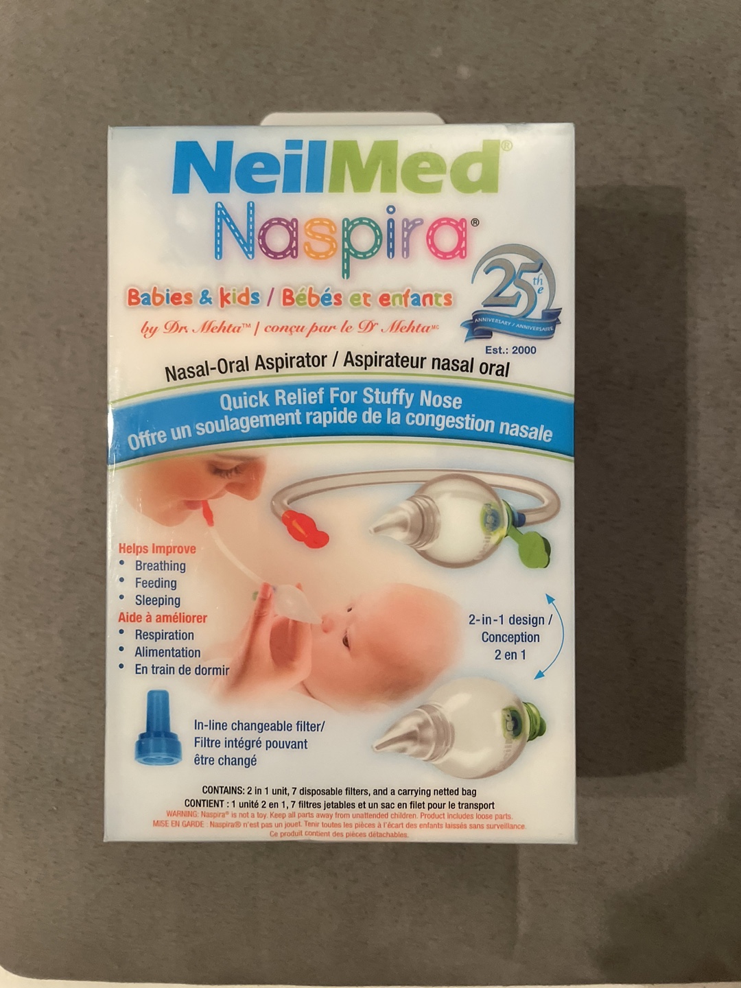 NeilMed NasPira Nasal-Oral Aspirator for Babies & Kids