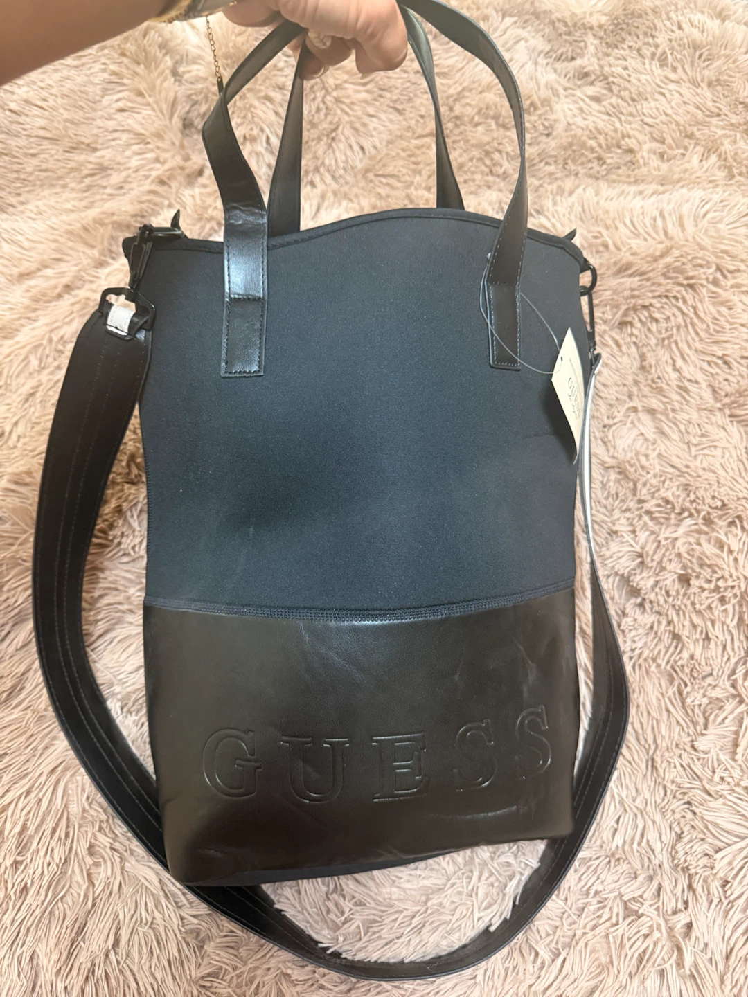 Black Guess Tote Bag