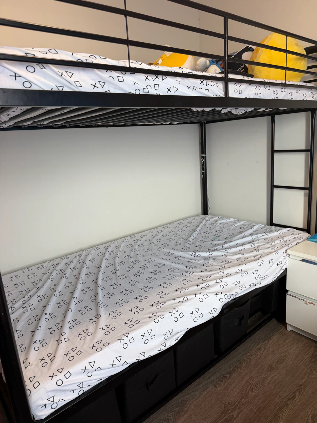 Black Metal Twin Bunk Bed Frame