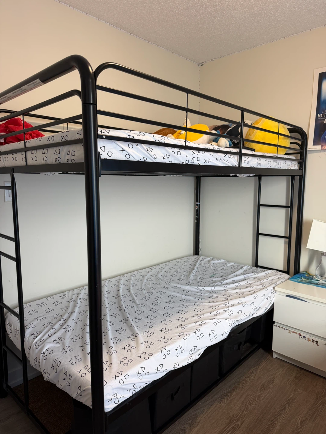 Black Metal Twin Bunk Bed Frame - photo 2