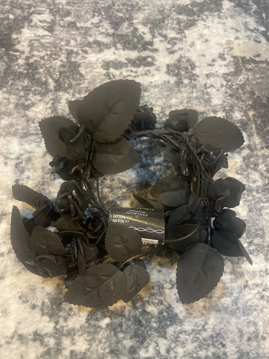Halloween Black Rose Garland