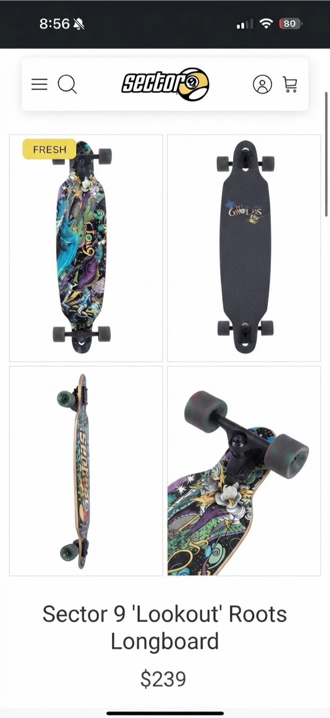 Brand New Sector 9  Longboard