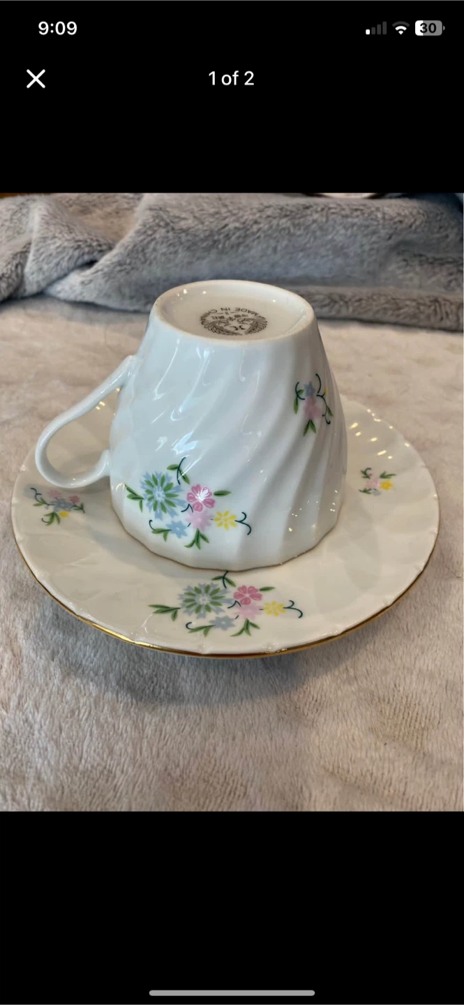 Floral Teacup and Saucer Set