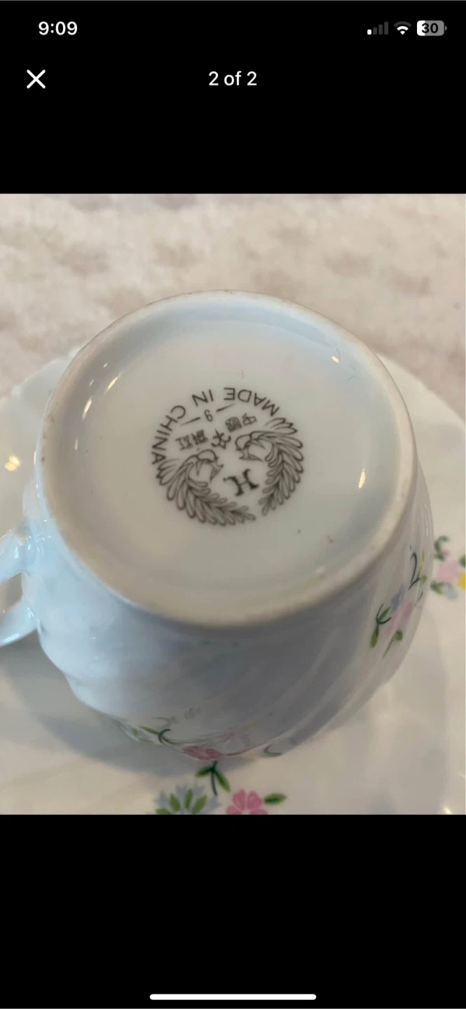 Floral Teacup and Saucer Set - photo 2