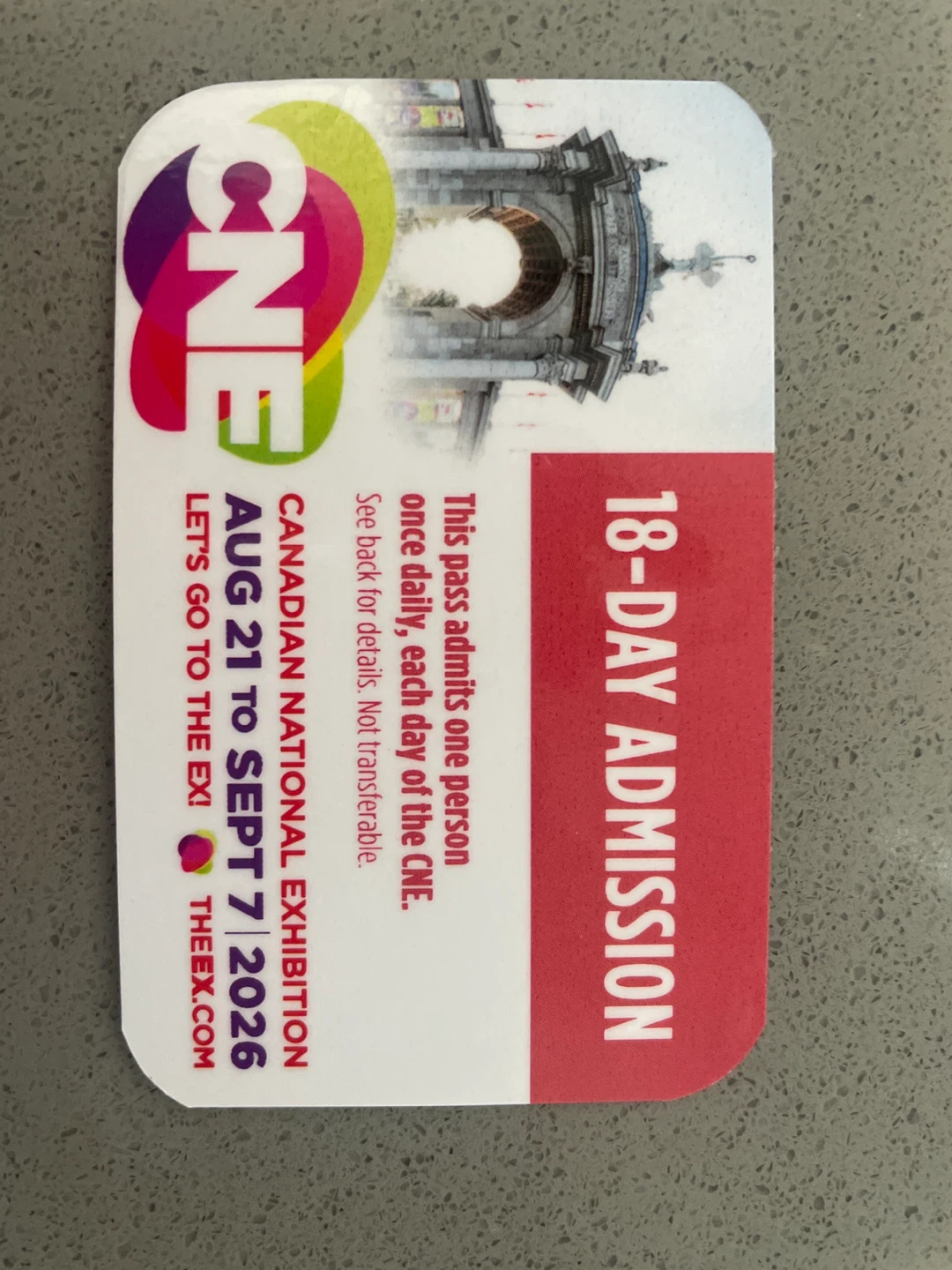CNE 18-Day Admission Pass - August 21 to September 7, 2026