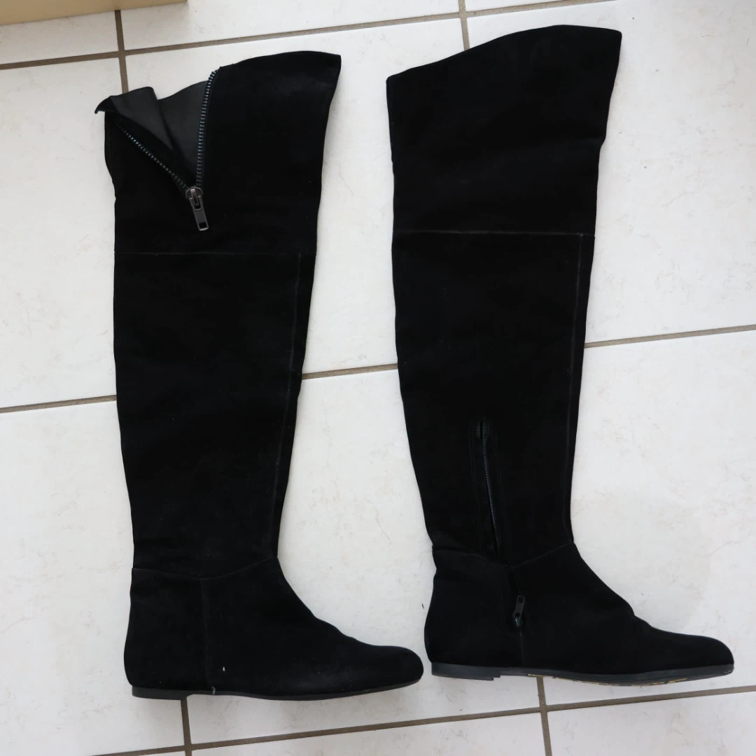 Sam Edelman Black Suede Over-the-Knee Boots - photo 2