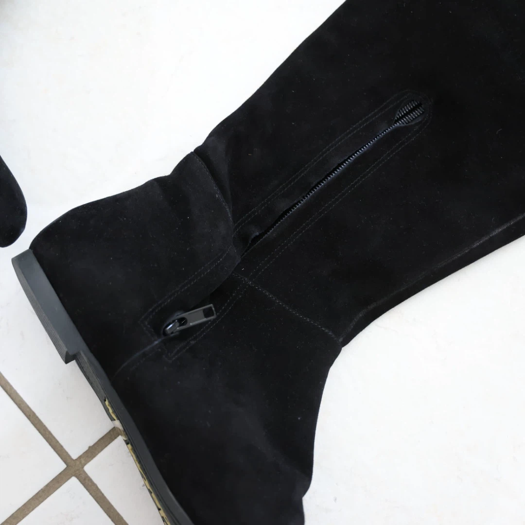 Sam Edelman Black Suede Over-the-Knee Boots - photo 4