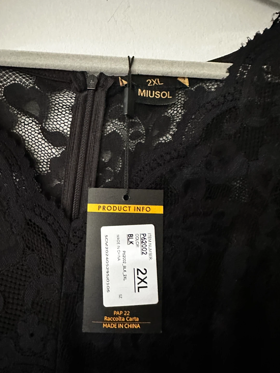 MIUSOL Black Lace Dress 2XL - photo 3