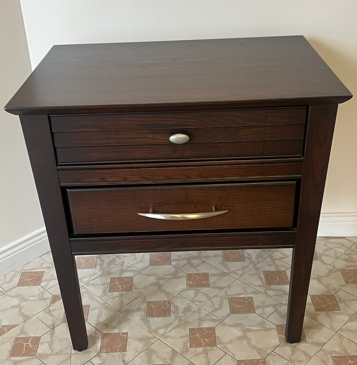 Dark Wood Nightstand
