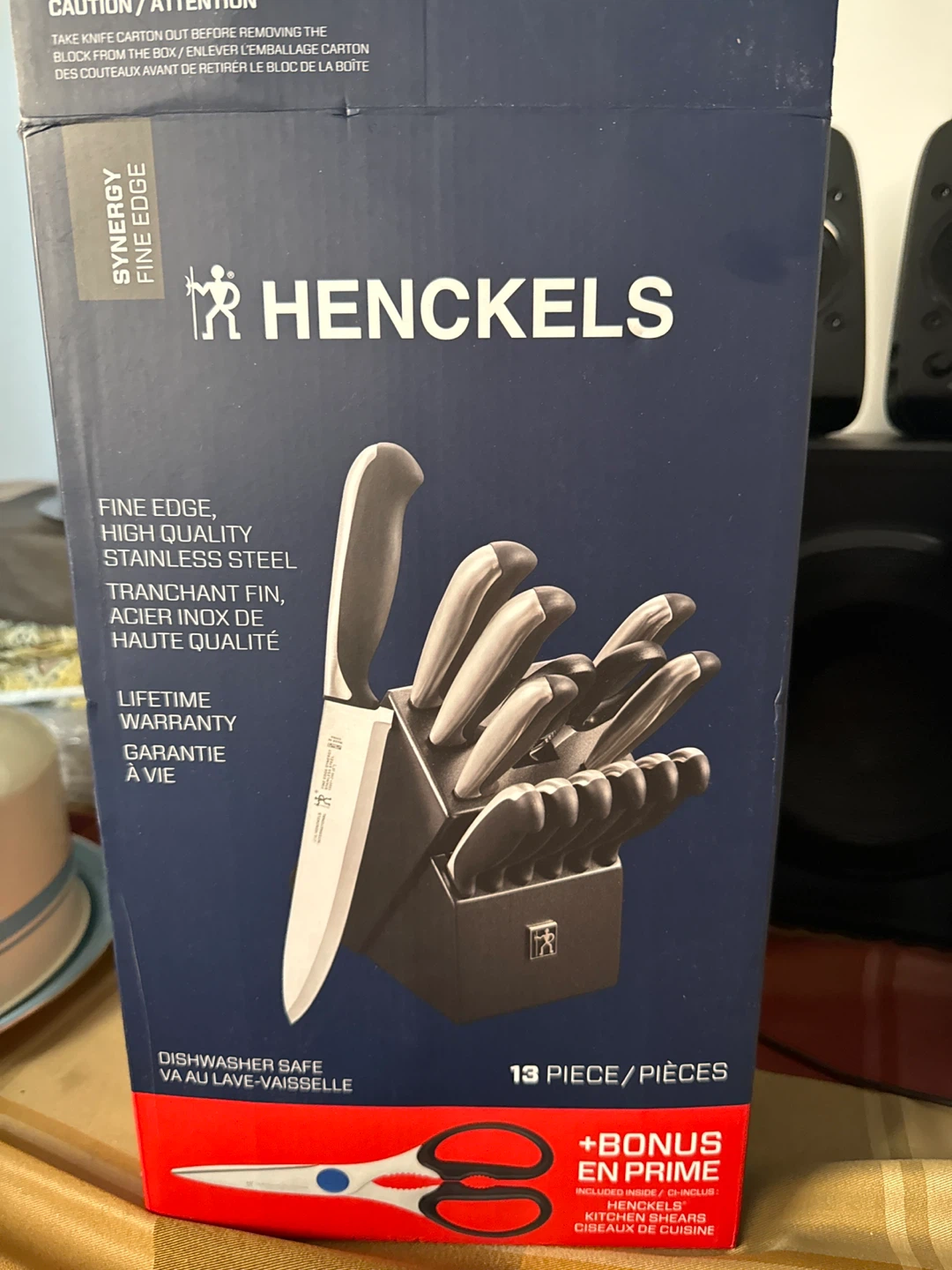 Henckels 13-Piece Knife Block Set with Bonus Kitchen Shears