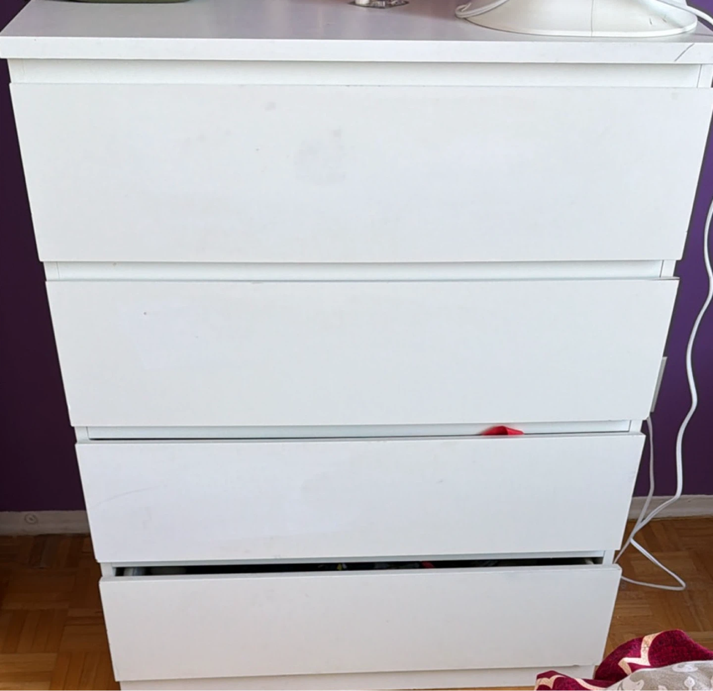 White 4-Drawer Dresser