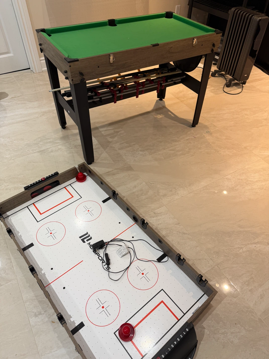 MD Sports 3-in-1 Game Table (Foosball, Air Hockey, Pool) - photo 2