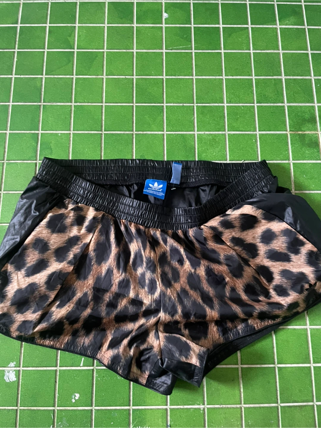 Adidas Leopard Print Track Shorts