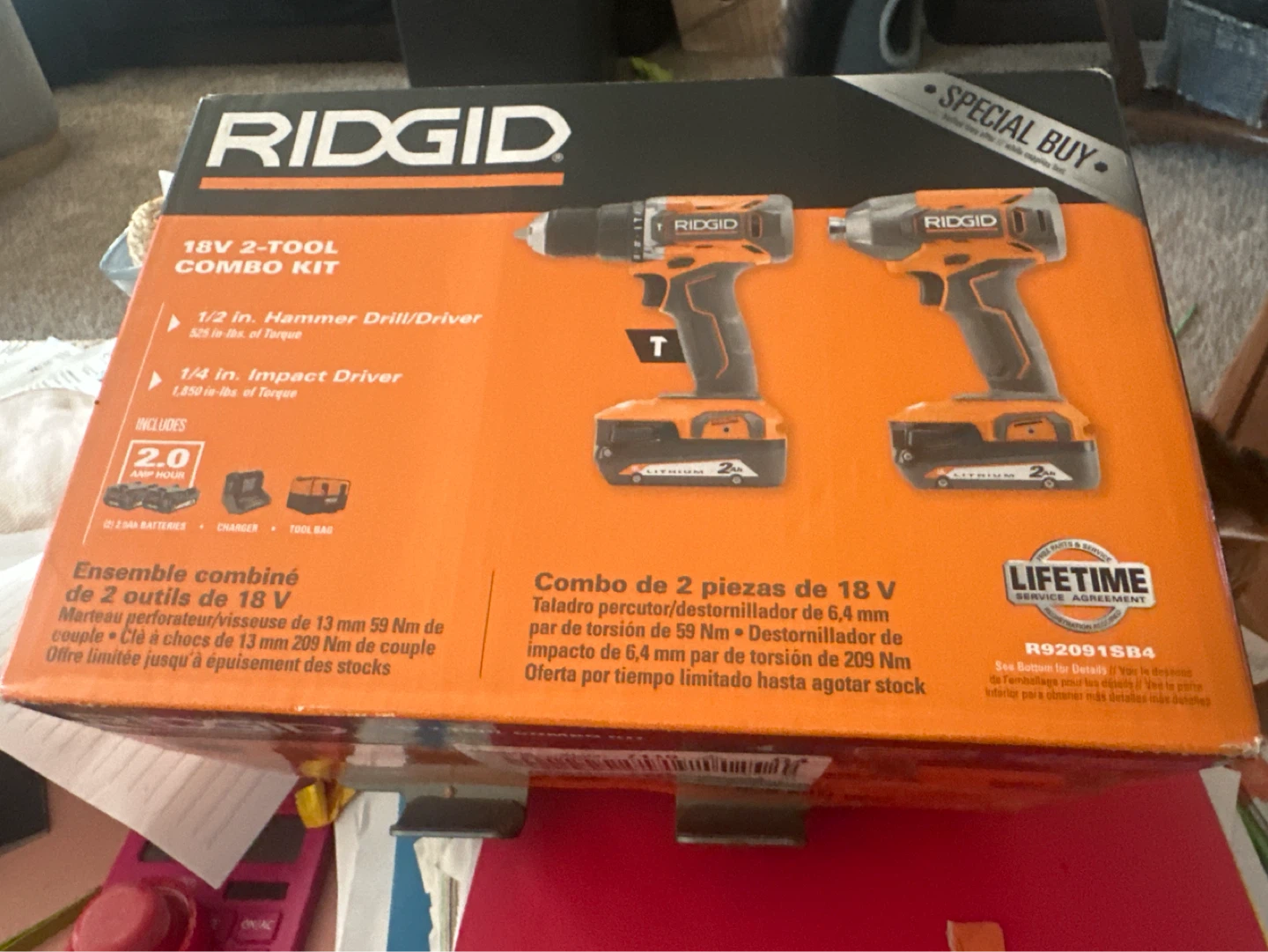 RIDGID 18V 2-Tool Combo Kit