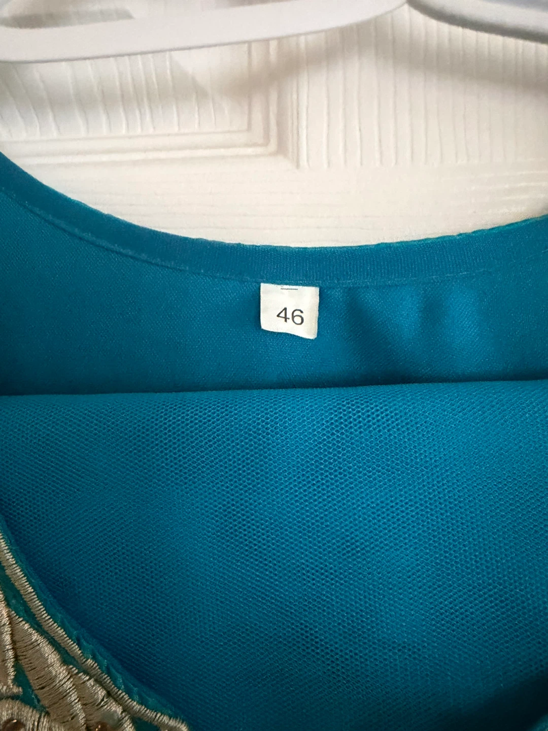 Teal Embroidered Kameez
