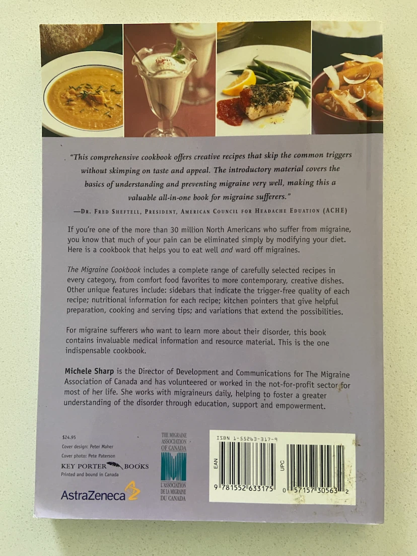 EUC: The Migraine Cookbook by Michele Sharp - photo 2