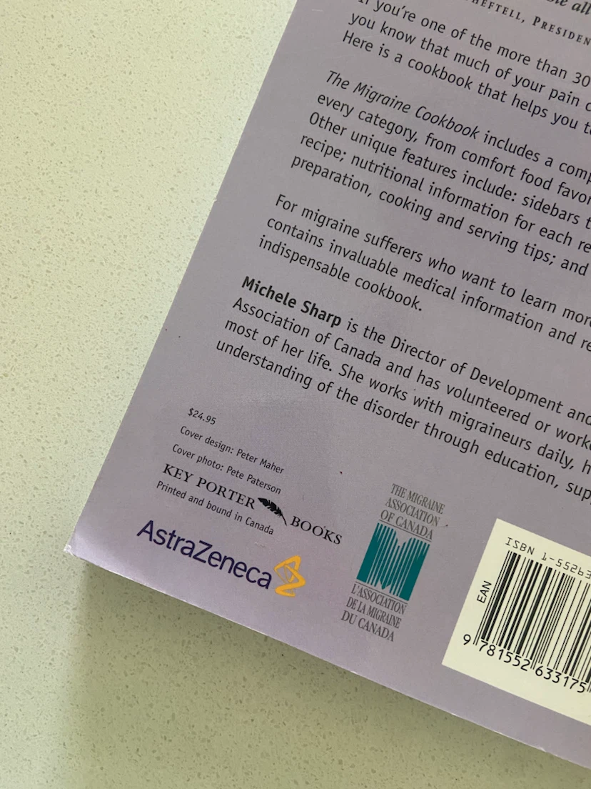 EUC: The Migraine Cookbook by Michele Sharp - photo 3