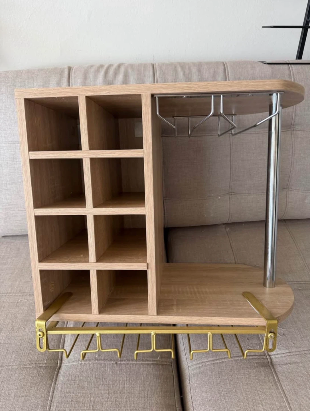 Wooden Wine Rack with Glass Holder - photo 3