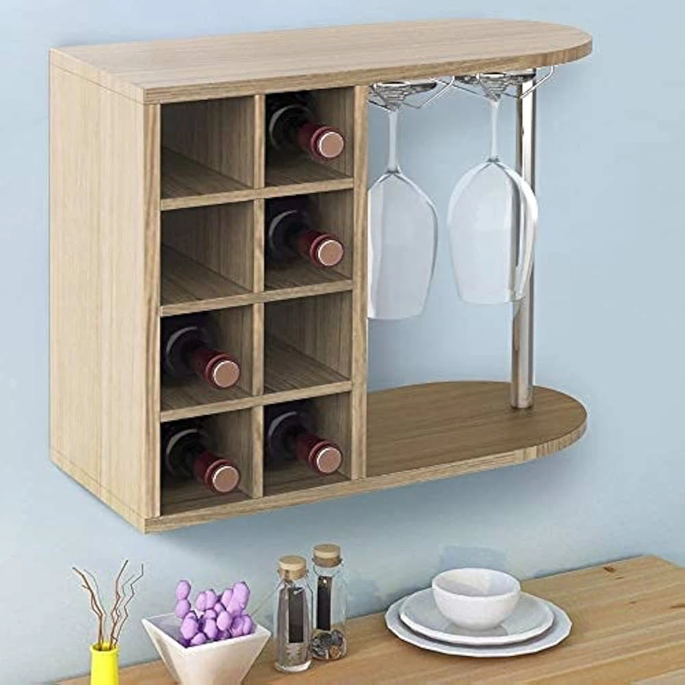 Wooden Wine Rack with Glass Holder - photo 5
