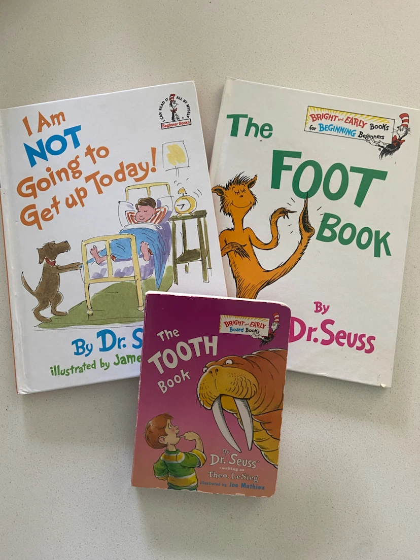 Dr. Seuss Bundle-Foot +Tooth Book, Not Going to Get Up Today!