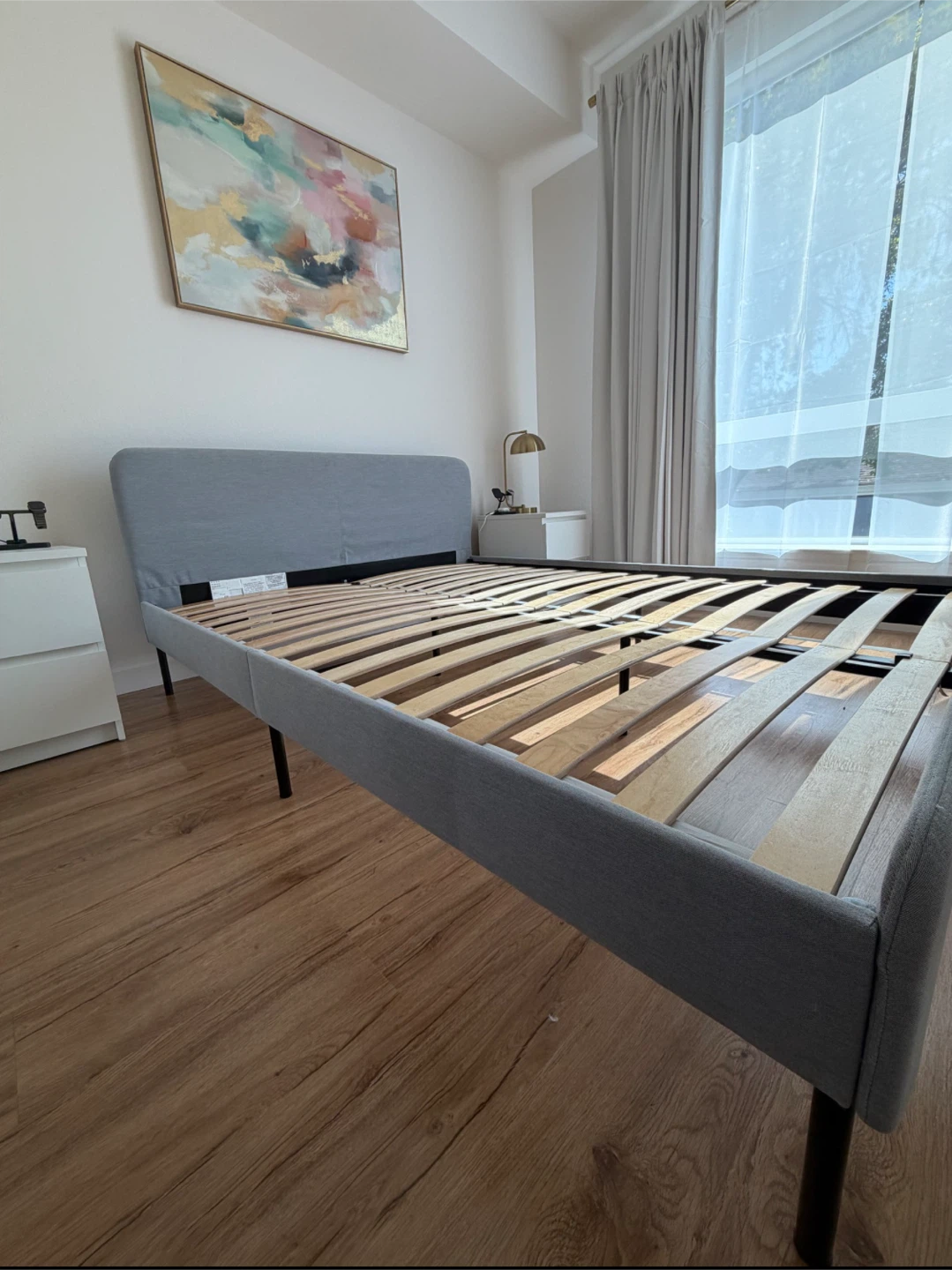 IKEA SLATTUM Upholstered Bed Frame- Queen Size - photo 2
