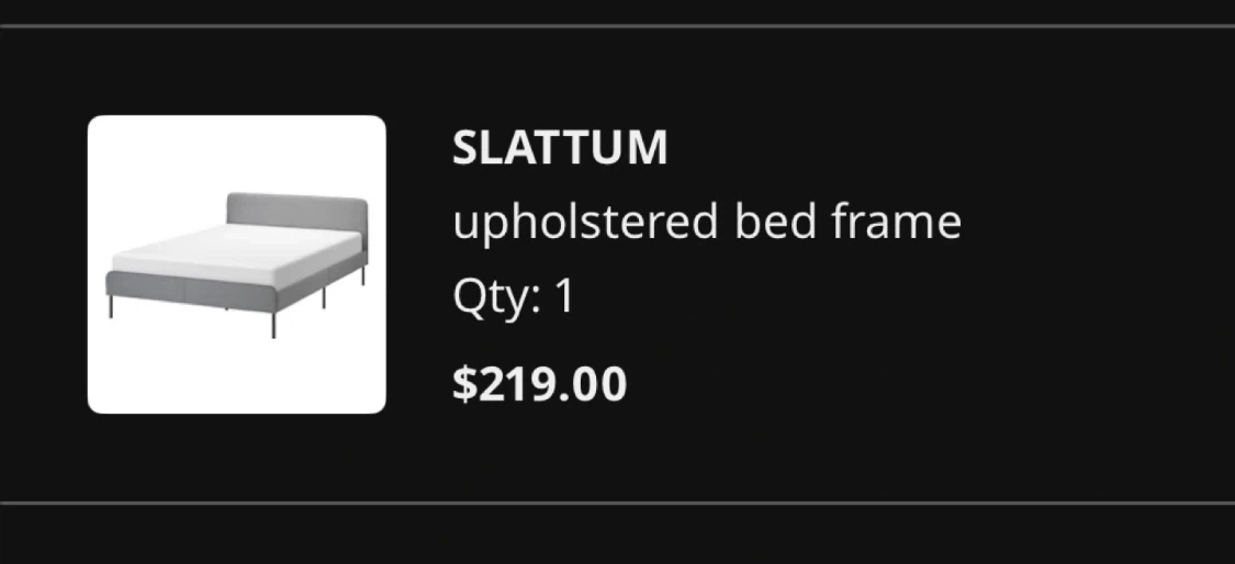 IKEA SLATTUM Upholstered Bed Frame- Queen Size - photo 5