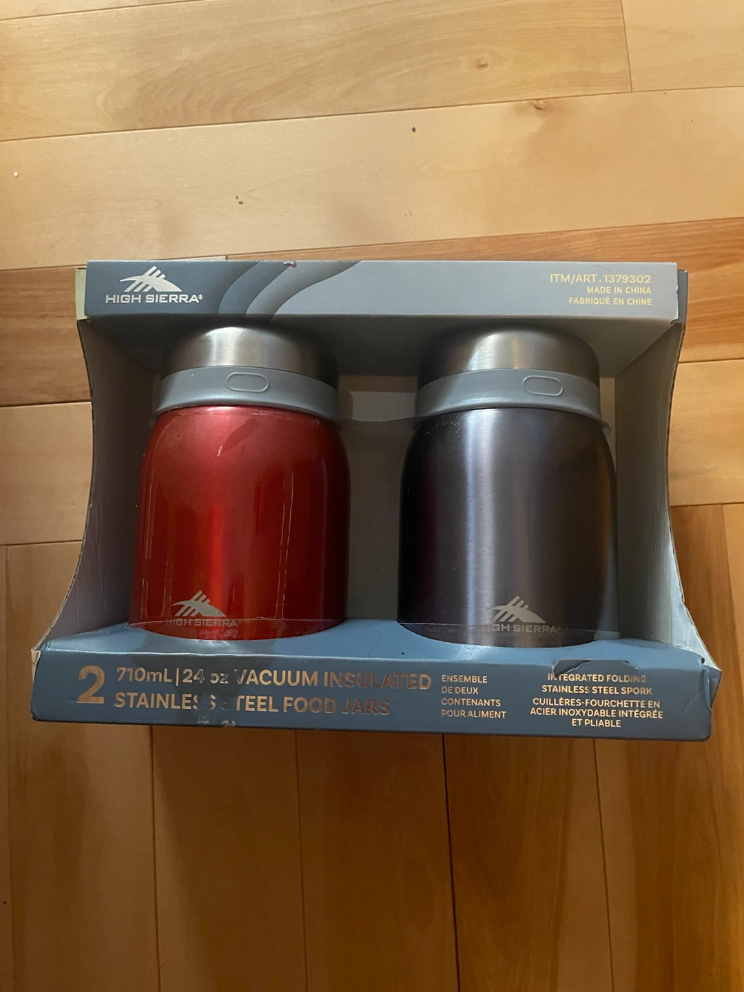 High Sierra 2-Pack 24 oz Vacuum Insulated Food Jars with Sporks