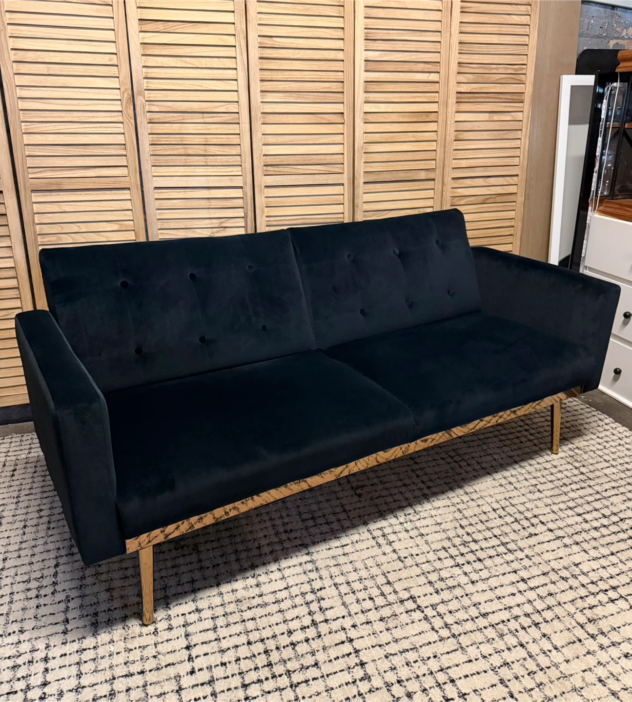 Velvet Sofa/Futon - photo 2