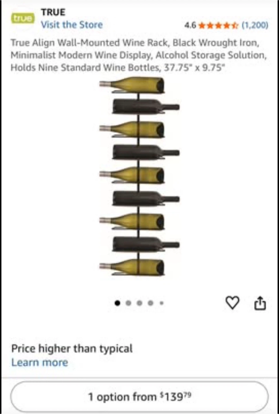 Wall-Mounted Wine Rack - Black - photo 4