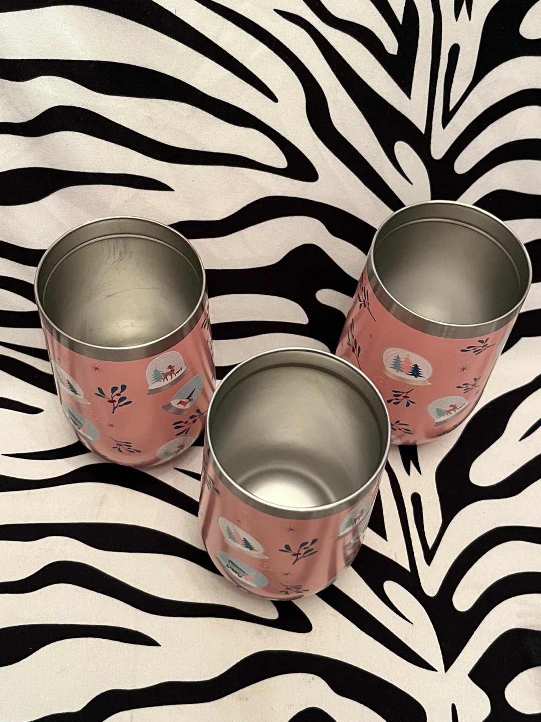 🎄 Set of 3 Pink Christmas stainless steel insulated tumblers 🎄 - photo 3
