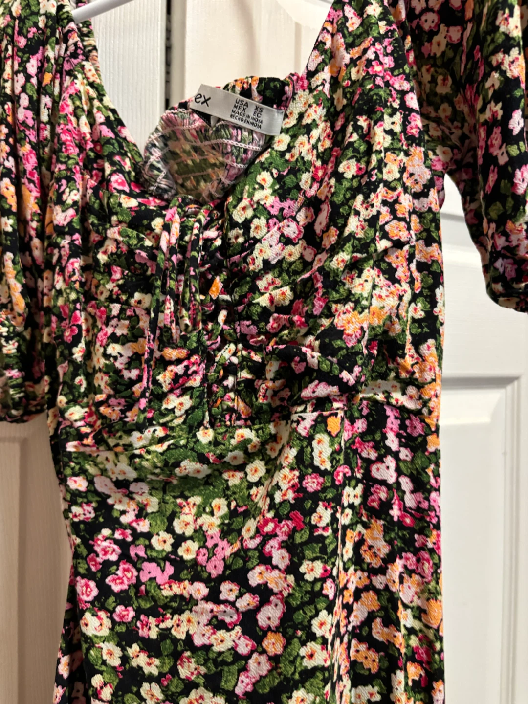 Floral Print Puff Sleeve Dress - photo 3