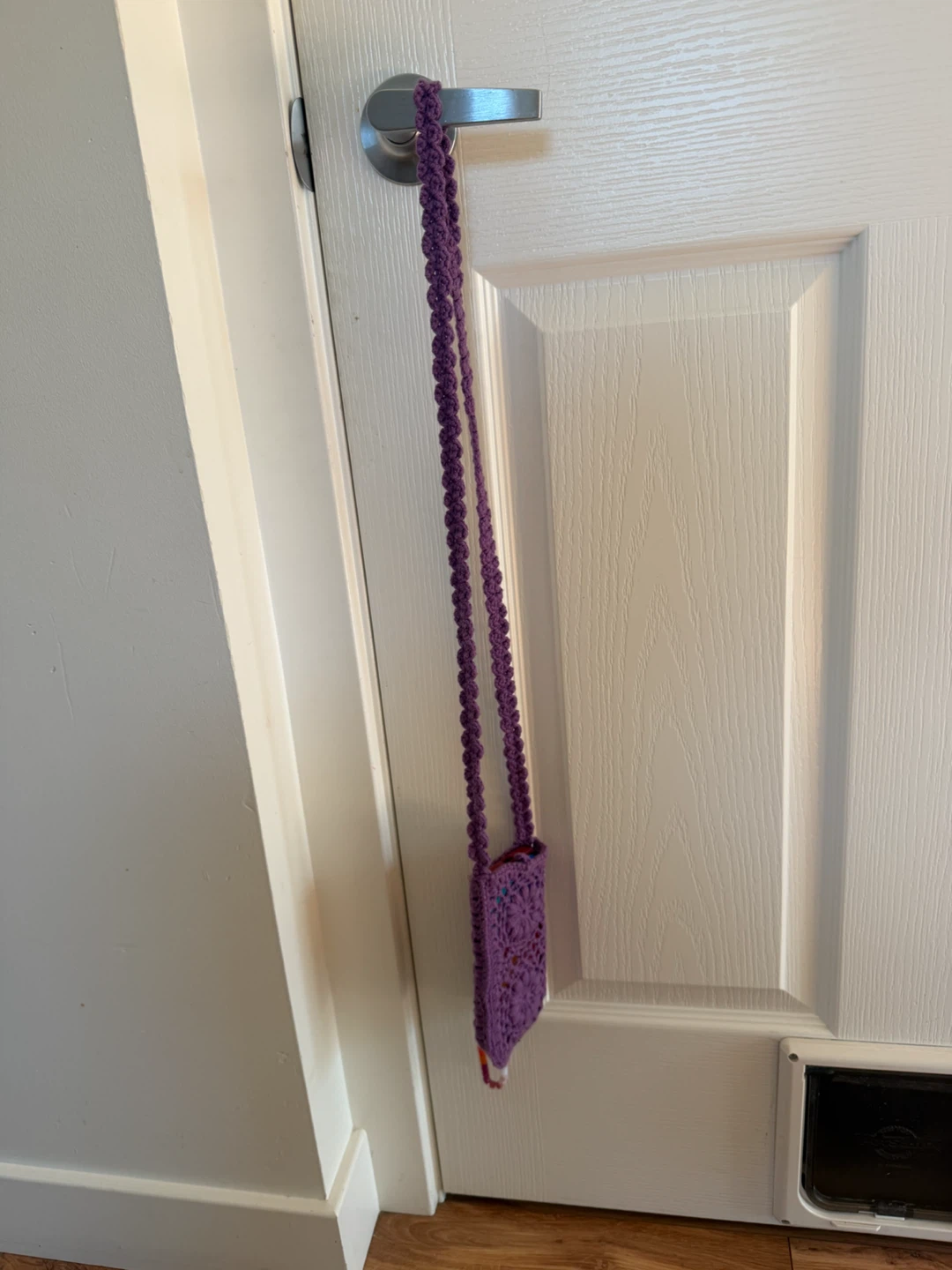 Purple Crocheted Phone Bag - photo 2