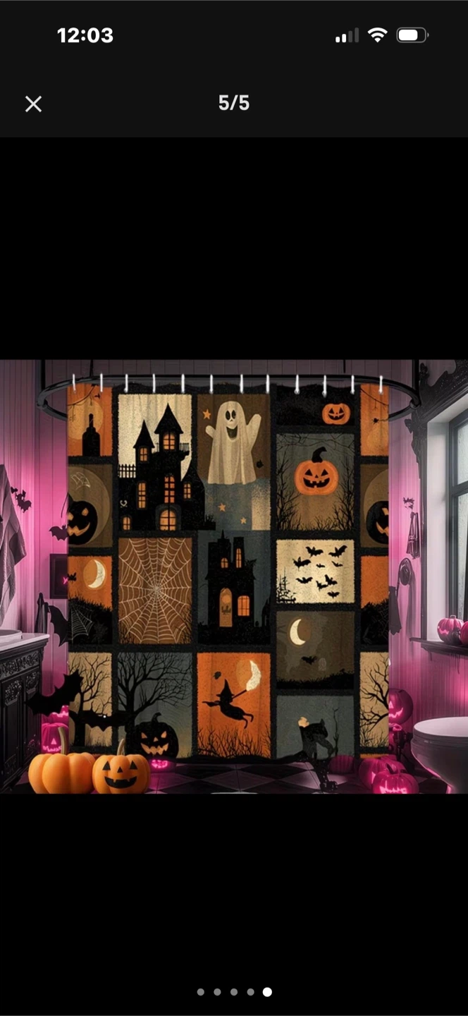 Spooky Halloween Shower Curtain
