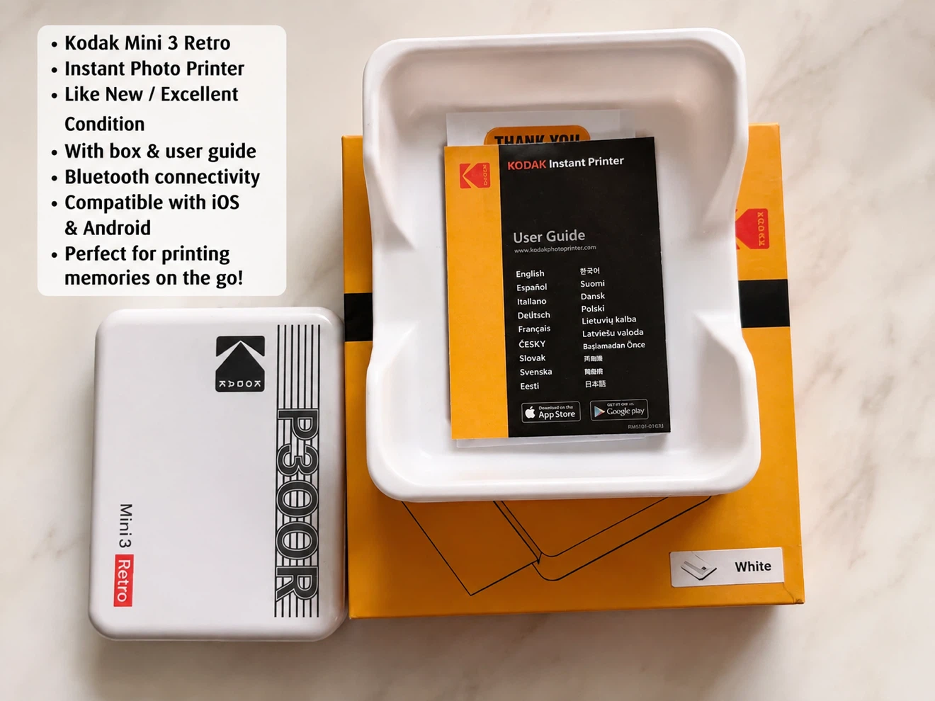 Kodak Mini 3 Retro Instant Photo Printer