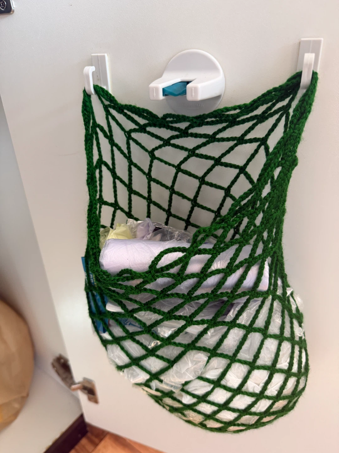Handmade Green Mesh Produce Bag - photo 4