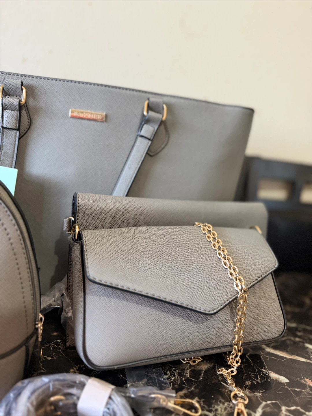 Gray 4-Piece Handbag Set -Bagsure - photo 4