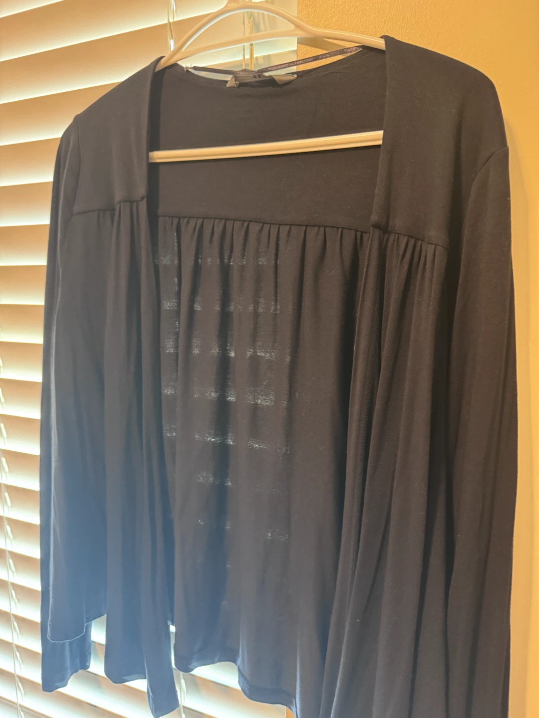 BHS Navy Twist Front Long Sleeve Top Size 12 - photo 3