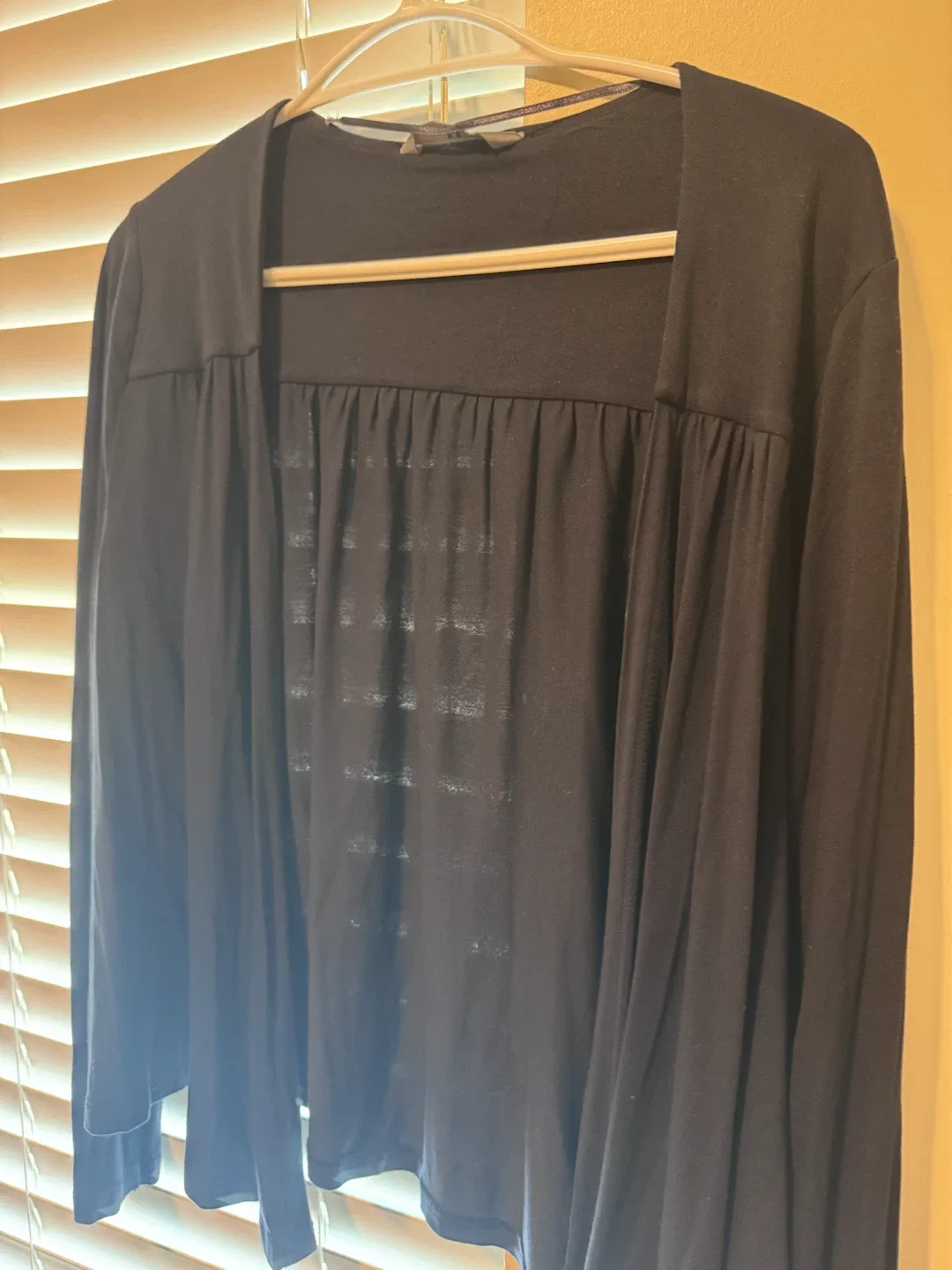 BHS Navy Twist Front Long Sleeve Top Size 12 - photo 3