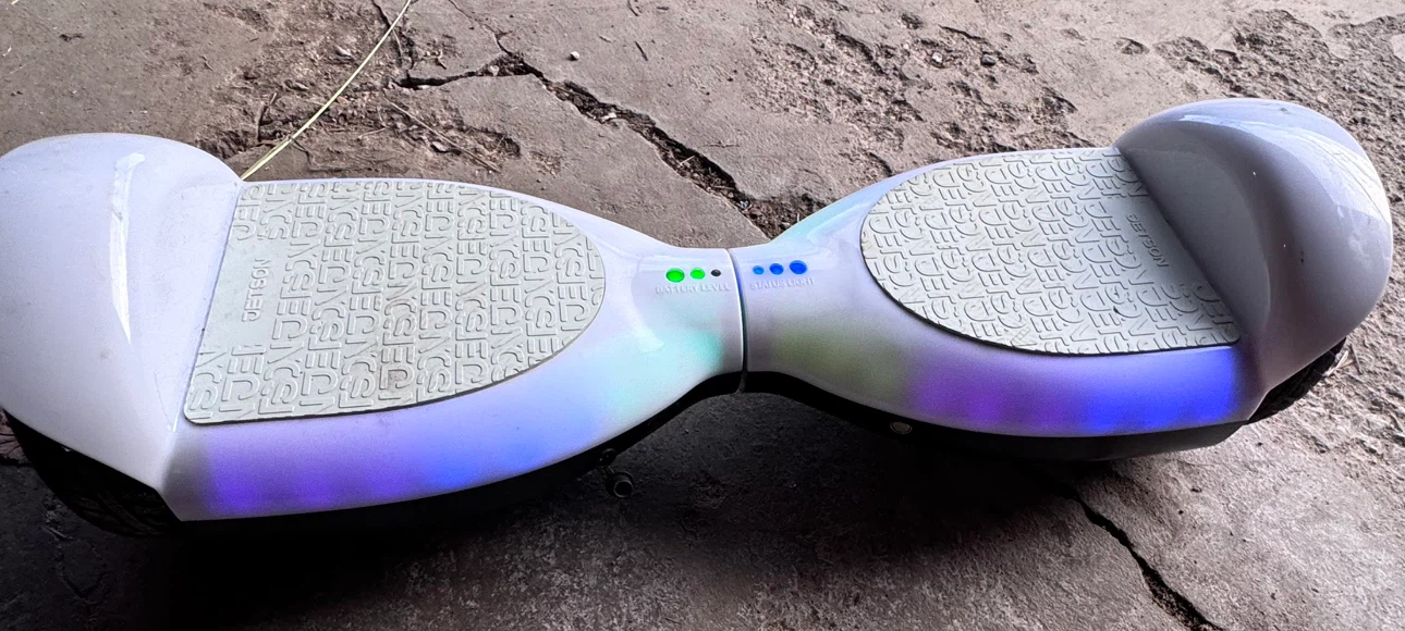 White Hoverboard with LED Lights