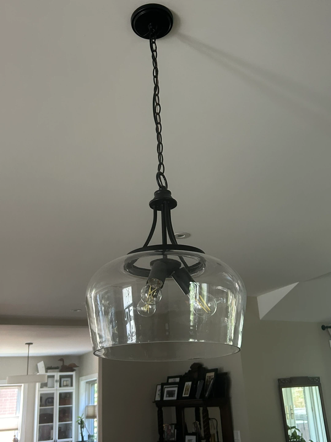 Clear Glass Pendant Lights - Set of 3